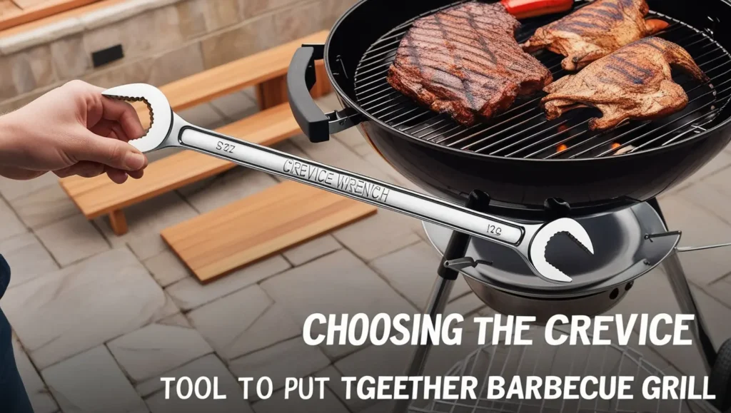 what size crevice tool to put together barbecue grill
