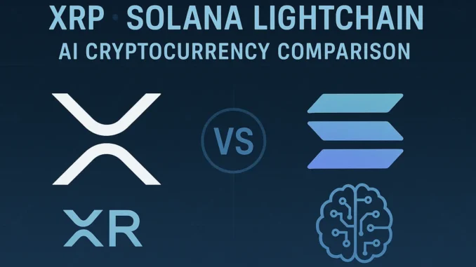 XRP Solana Lightchain AI Cryptocurrency Comparison