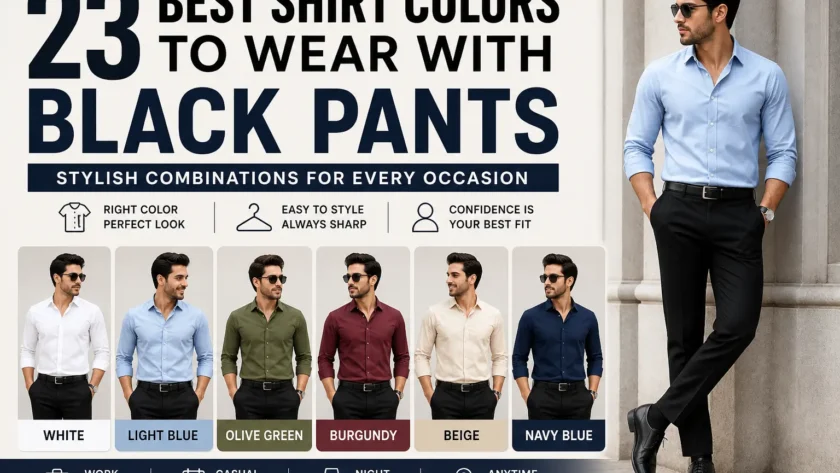 23 Stylish Shirt Colors That Go With Black Pants