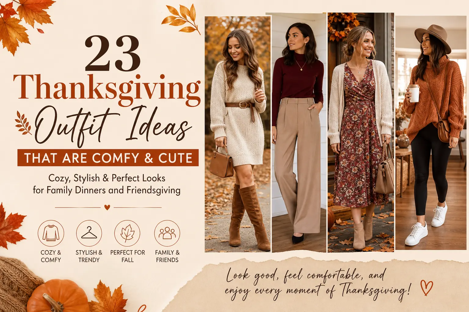 23 Thanksgiving Outfit Ideas That Are Comfy & Cute