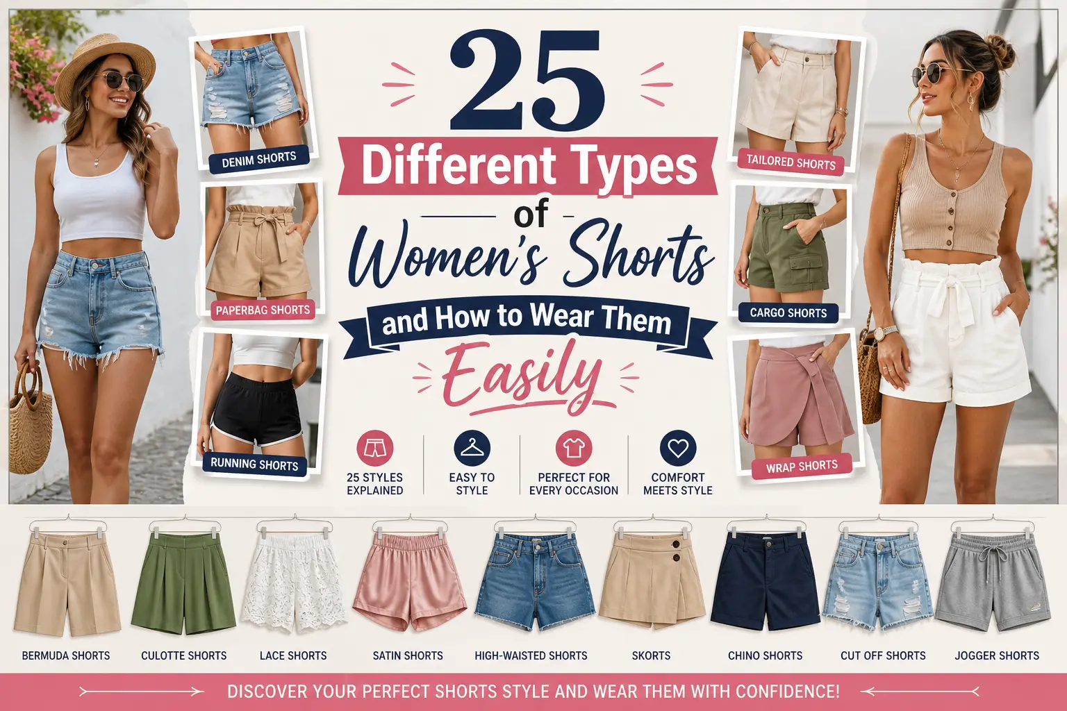 25 Different Types of Women Shorts and How to Wear Them Easily