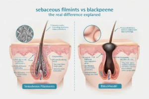 Sebaceous Filaments vs Blackheads