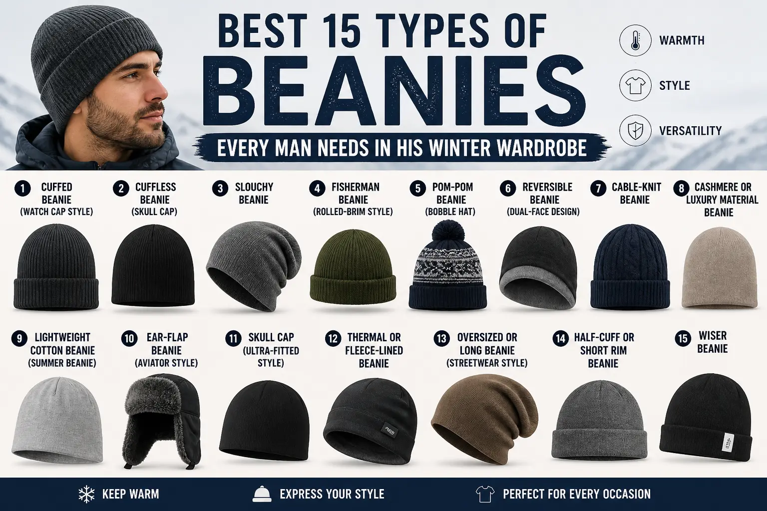 Best 15 Types of Beanies Every Man Needs in His Winter Wardrobe