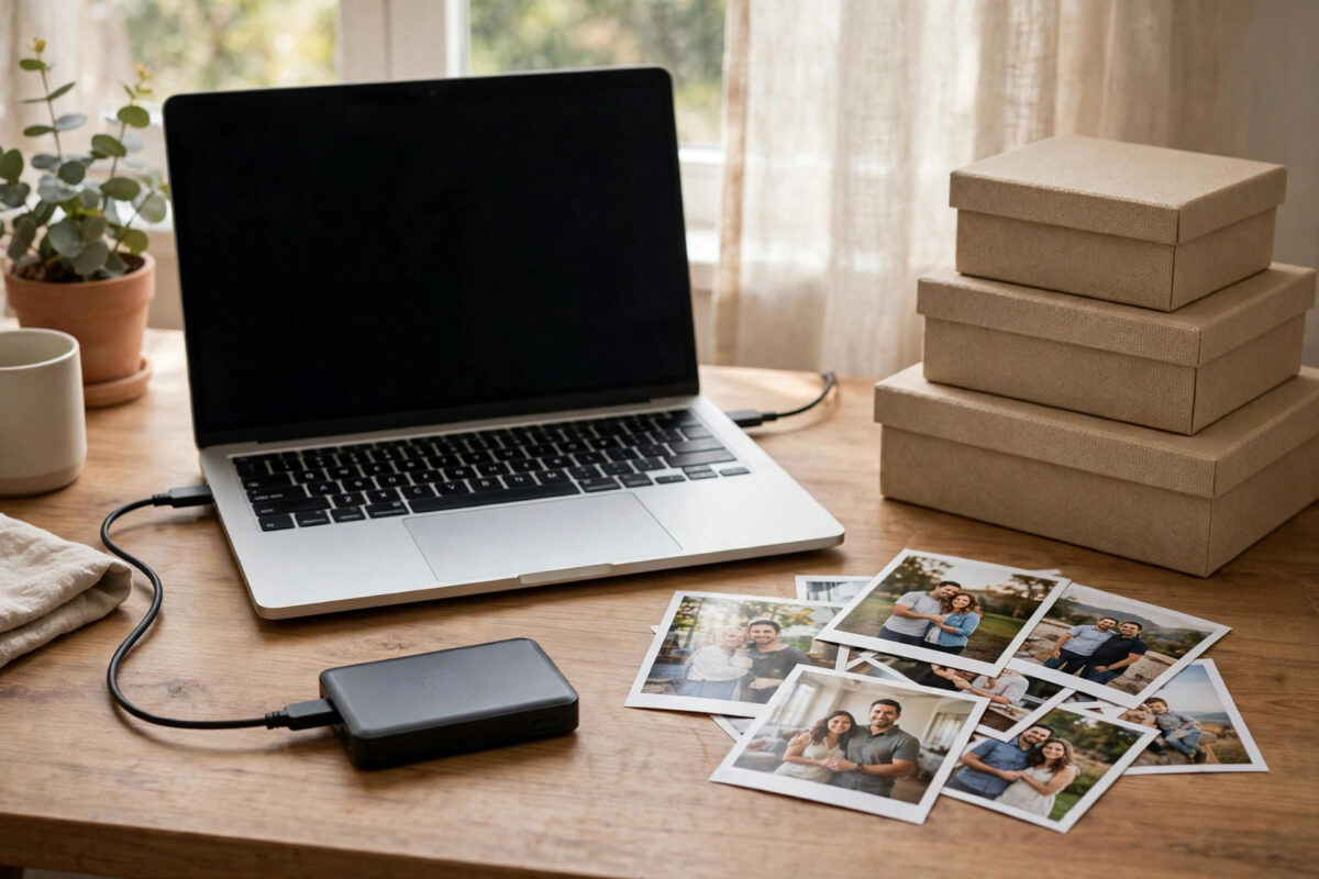 How do I create a yearly archive of my files and photos on an external drive? 1 How do I create a yearly archive of my files and photos on an external drive?