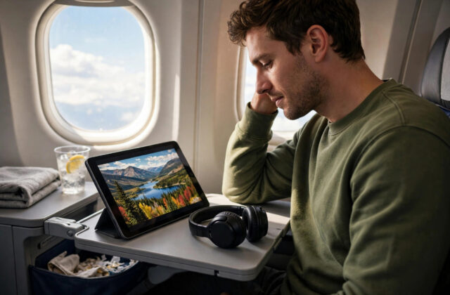 How do I download Netflix shows onto a tablet for offline trips