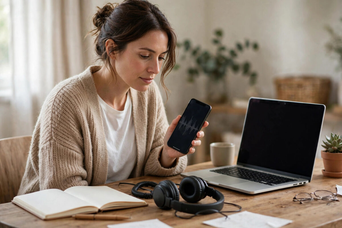 How do I recover an iPhone voice memo that disappeared after an iOS update?