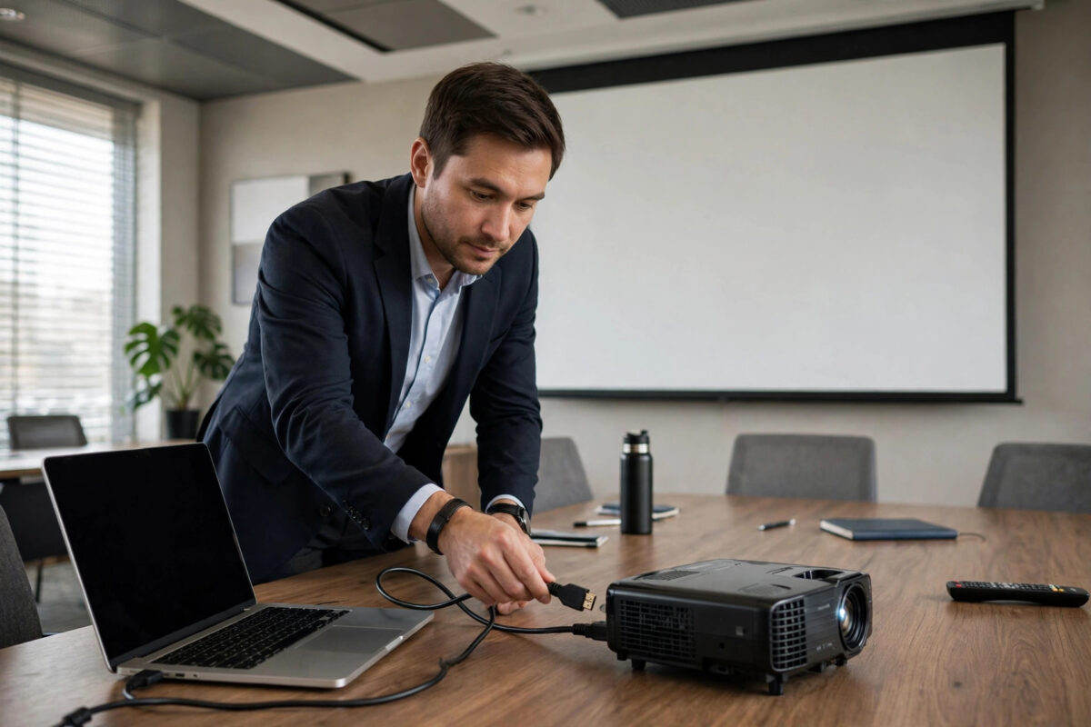 How to Connect a Laptop to a Projector for Presentations 1 How to Connect a Laptop to a Projector for Presentations